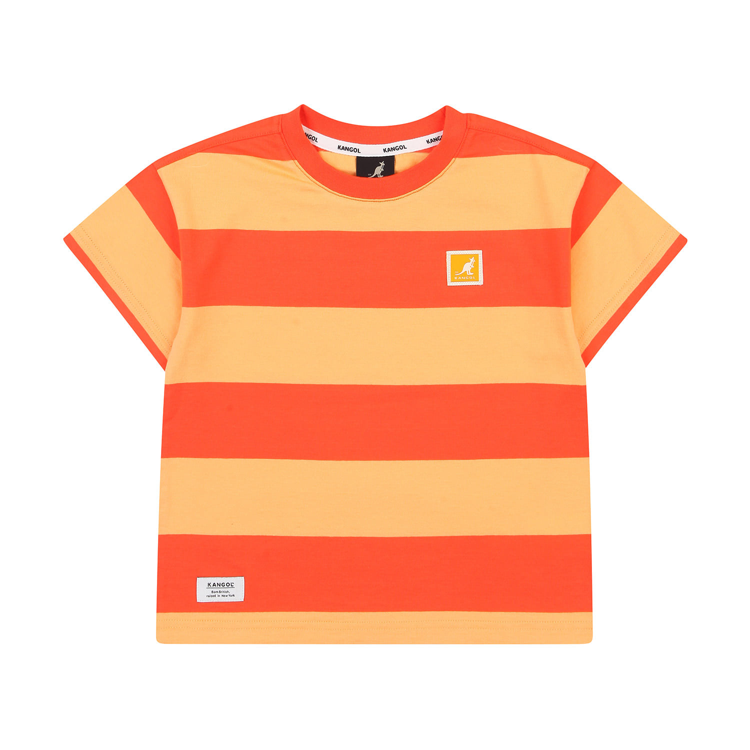 와이드 스트라이프 티셔츠 PB 0409 오렌지