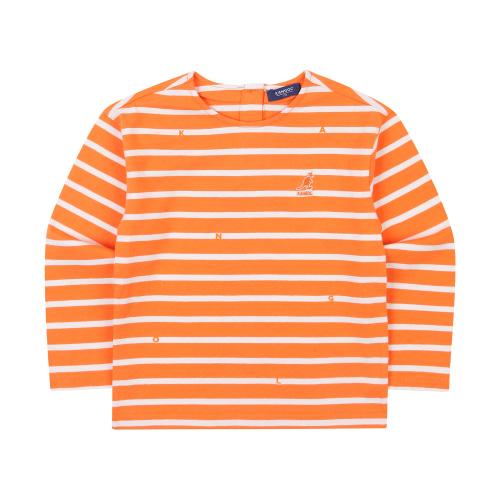 롱 슬리브 스트라이프 티셔츠 PA 0003 오렌지